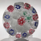 Antique Bohemian Art Glass Paperweight Concentric Complex Millefiori