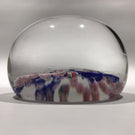 Huge Antique Baccarat Art Glass Paperweight Complex Millefiori Heart Garland