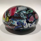 Huge Vintage Murano Art Glass Paperweight Millefiori End of Day Scramble