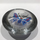 Antique Unknown Maker Art Glass Paperweight Millefiori Butterfly Belgium?