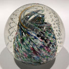 Vintage Caithness Art Glass Paperweight Millefiori Scramble “Rainbow Caldron"