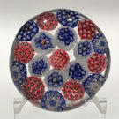 Antique Bohemian Art Glass Paperweight Concentric Complex Millefiori