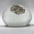 Vintage Richard Olma Art Glass Paperweight Encased Piece of Berlin Wall