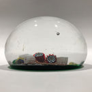 Vintage Murano Art Glass Paperweight Scatter Millefiori on Aventurine