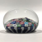 Miniature Antique Clichy Art Glass Paperweight Close Packed Millefiori in Staves