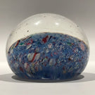 Antique Boston & Sandwich Art Glass Paperweight Millefiori Scramble on Blue