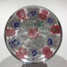 Antique Bohemian Art Glass Paperweight Concentric Complex Millefiori