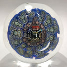 Vintage Murano Faceted Egg Art Glass Paperweight with Complex Millefiori