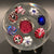Antique Val St Lambert Art Glass Paperweight Millefiori with Rare Encased Coin