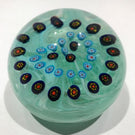 Vintage Signed Gentile Art Glass Paperweight Millefiori Heart Garland