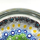 Large Signed La Murrina Murano Art Glass Paperweight Concentric Millefiori