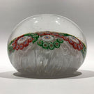 Antique Baccarat Art Glass Paperweight Millefiori Garland on Upset Muslin Lace