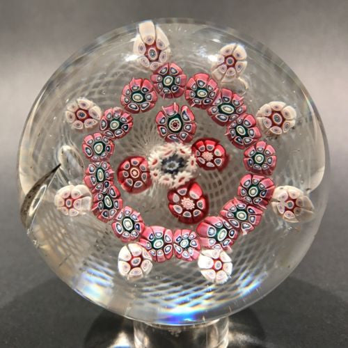 Damaged Antique New England Glass Co. Paperweight Millefiori Lattice Basket