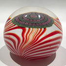 Galliano Ferro Murano Art Glass Paperweight Marbrie with Millefiori