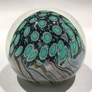 Signed Nancy Freeman American Art Glass Paperweight Modern Millefiori Design