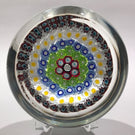 Large Signed La Murrina Murano Art Glass Paperweight Concentric Millefiori