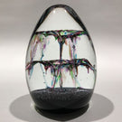 Vintage Peter Holmes Caithness Art Glass Paperweight  “Cascade Rainbow”