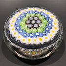 Large Signed La Murrina Murano Art Glass Paperweight Concentric Millefiori