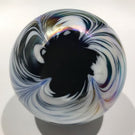 Modern Art Glass Paperweight Surface Decorated Iridescent design