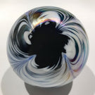 Modern Art Glass Paperweight Surface Decorated Iridescent design