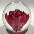 Vintage Vintage Murano Art Glass Paperweight Large Crimp Rose Design