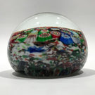 Vintage Murano Art Glass Paperweight Close Packed Millefiori