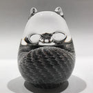 FM Ronneby Sweden Handmade Art Glass Sculpture Owl Figurine