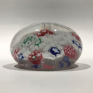 Antique Bohemian Art Glass Paperweight Concentric Complex Millefiori