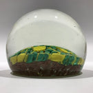 Murano Fratelli Toso Art Glass Paperweight Figural Leaf & Lemon Millefiori