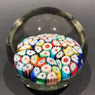 Large Vintage Murano Art Glass Paperweight Complex Millefiori on Aventurine