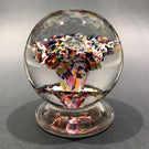 Antique Millville Art Glass Paperweight Footed Upright Fountain Flower