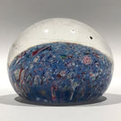 Antique Boston & Sandwich Art Glass Paperweight Millefiori Scramble on Blue