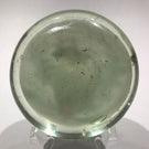 Antique Chinese Painted White Ground Art Glass Paperweight Cricket in Foliage