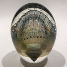 Signed Robert Burch Art Glass Paperweight Modern Pearl Necklace Design