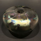 Signed David Lotton Iridescent Art Glass Paperweight Style Oil Lamp