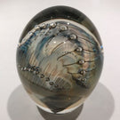 Signed Robert Burch Art Glass Paperweight Modern Pearl Necklace Design