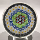 Large Signed La Murrina Murano Art Glass Paperweight Concentric Millefiori