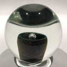 Signed Correia Art Glass Paperweight Modern Dichroic Design