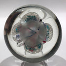 Early Ed Rithner Art Glass Paperweight Colorful Upright Frit Flower