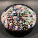 Huge Antique Baccarat Art Glass Paperweight Rare Complex Closepacked Millefiori