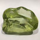 Early American? Green Slag Glass Glass Paperweight Molded Rock Mountain