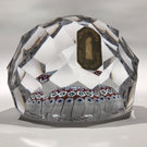 Vintage Whitefriars Fancy Faceted Art Glass Paperweight Concentric Millefiori