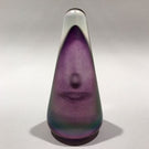 Signed Stuart Abelman Modern Art Glass Paperweight Conical Iridescent Overlay