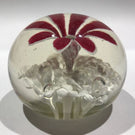 Rare Vintage American Ed Rithner Art Glass Paperweight Upright Frit Flower