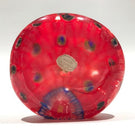 Vintage Chinese Art Glass Paperweight Peacock Complex Millefiori Feathers