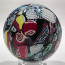 Huge Vintage Murano Art Glass Paperweight Millefiori End of Day Scramble