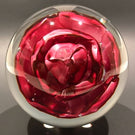 Vintage Vintage Murano Art Glass Paperweight Large Crimp Rose Design