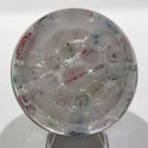 Antique Clichy Art Glass Paperweight Complex Millefiori on Lace with Yellow Rose