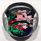 Modern Saint Louis Art Glass Paperweight Lampworked Fleurs de Pommier 1995 LE