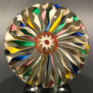 Vintage Murano Fratelli Toso Art Glass Paperweight Colorful Crown Millefiori